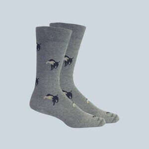 Brown Dog Church Grey Heather Sock
